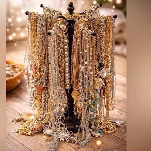 BDJ Jewelry - Huge 2 LB Vintage modern Jewelry Lot MYSTERY BOX Gold Silver Rhinestones pearls